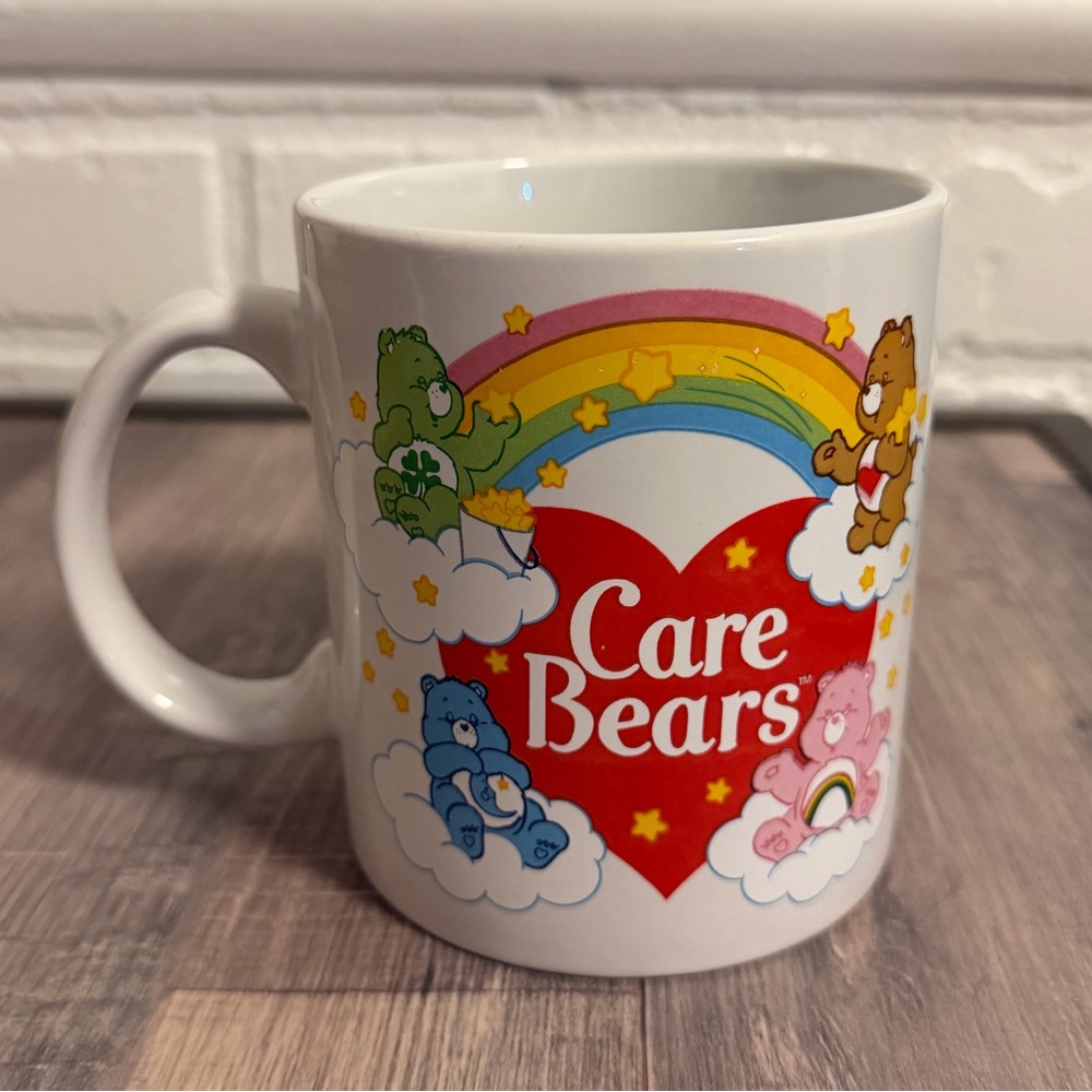 Care Bears Mug Rainbow Heart Coffee Cup Silver Buffalo Licensed Cute Bears